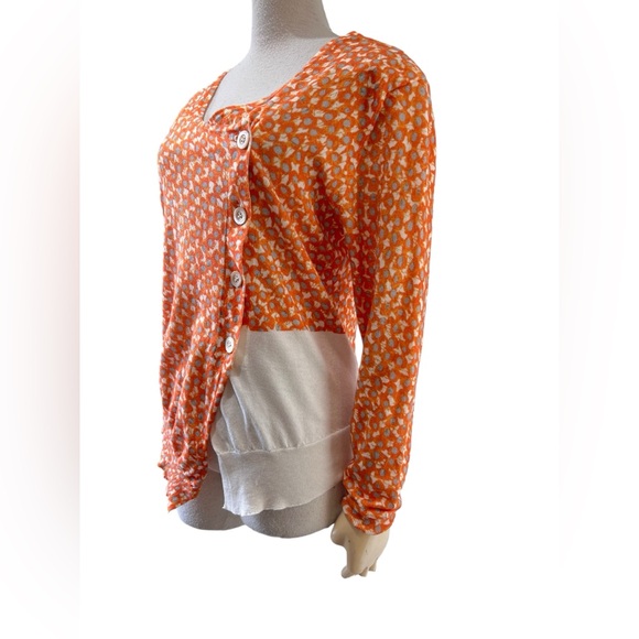 Dries van Noten orange pattern cardigan - Picture 3 of 8